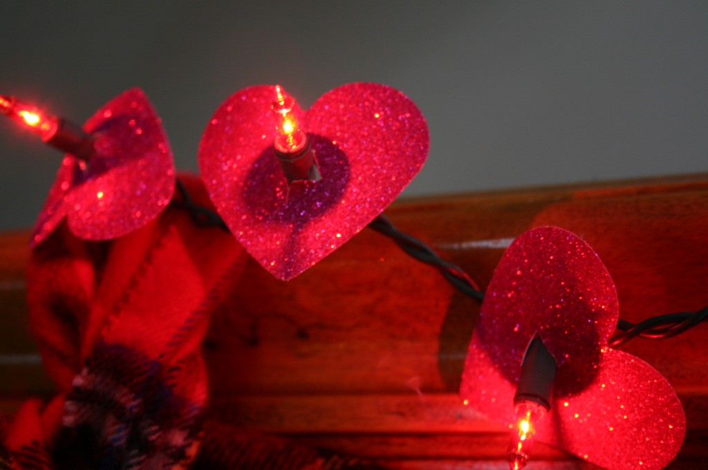 These glittery heart lights are really stunning and easy to make.