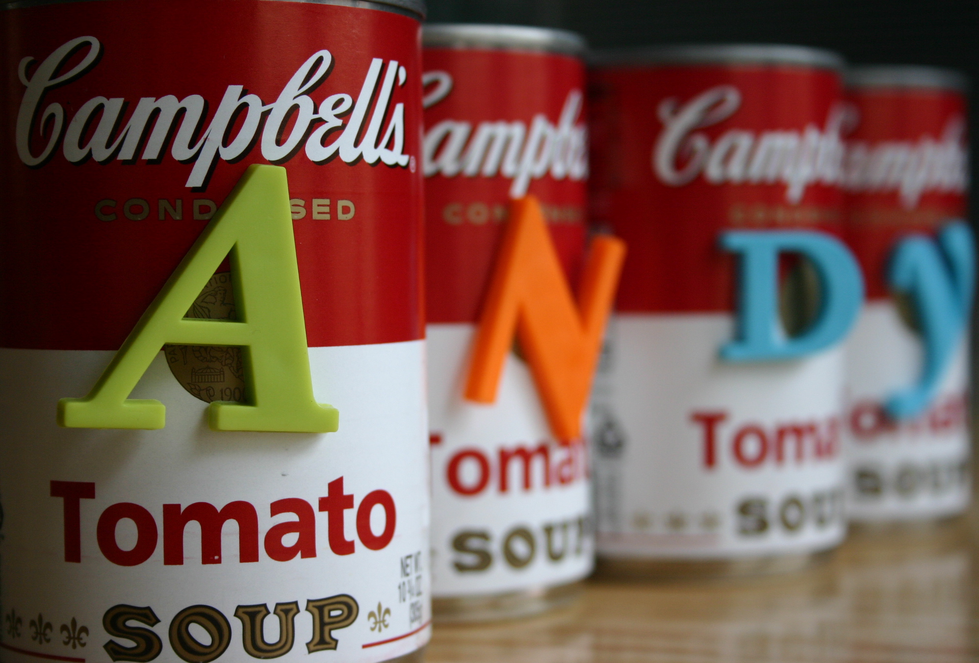 I can never look at a Campbell's tomato soup can without thinking of Andy Warhol.