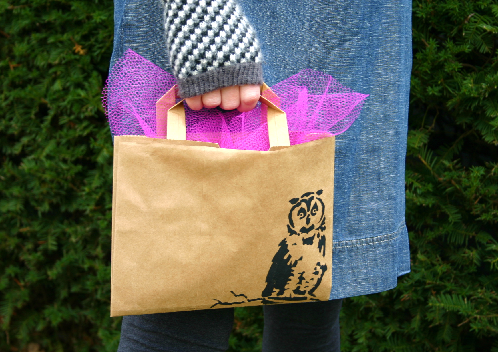 IMG_6541 Make a quick gift bag out of a paper grocery bag.
