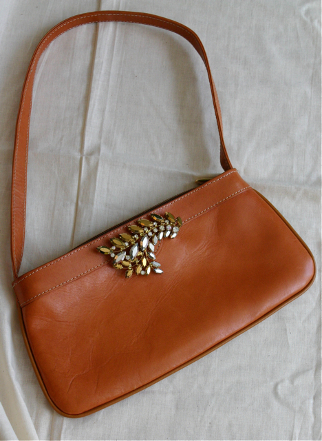 Diy Leather Bag Bling Family Chic By Camilla Fabbri 2009 2018 Inspired By A Vintage Leather Satchel I Spotted In Vogue S April Issue Pulled Together My Own Evening Bag Version For 4 00 2 The