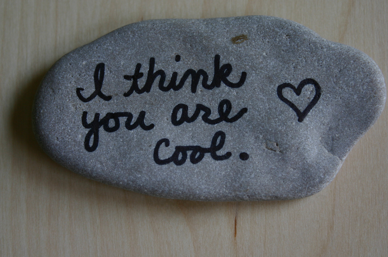 Sharpies + stones = fun.