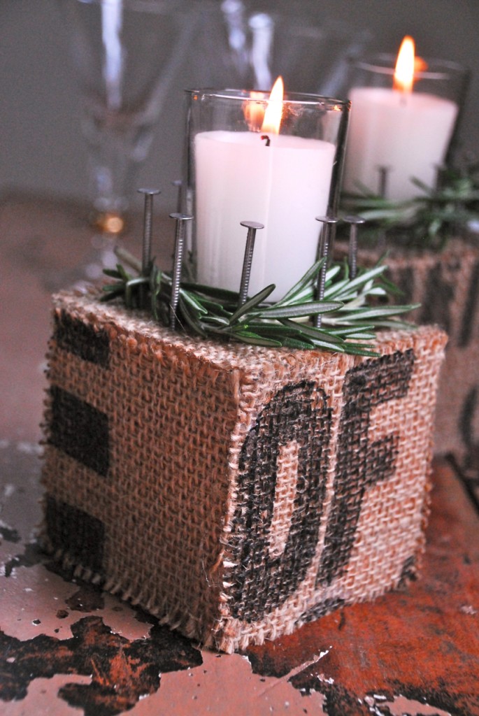 Family Chic Rustic Candlestick DIY Family-chic.com