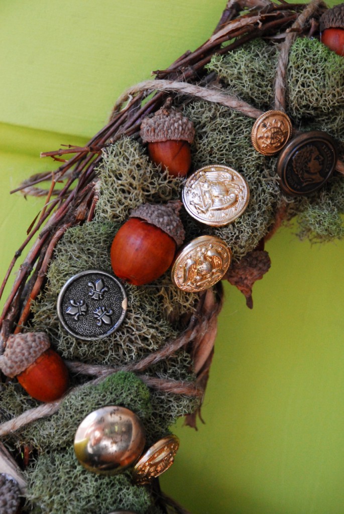 Family Chic Brass Button Wreath www.family-chic.com