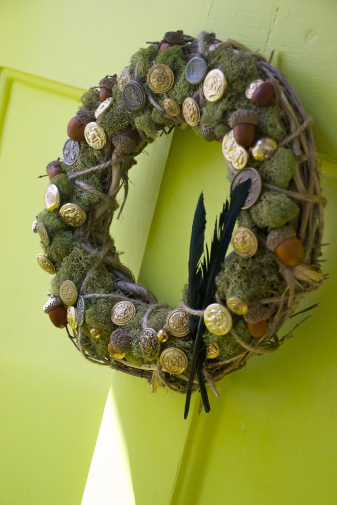 Family Chic Brass Button Wreath www.family-chic.com