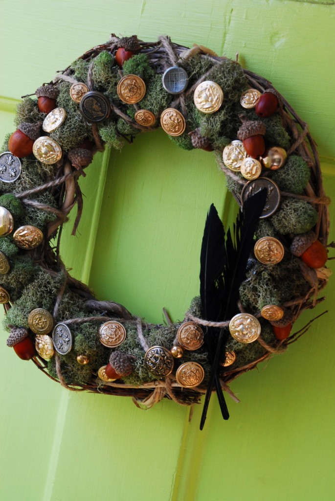 Family Chic Brass Button Wreath www.family-chic.com