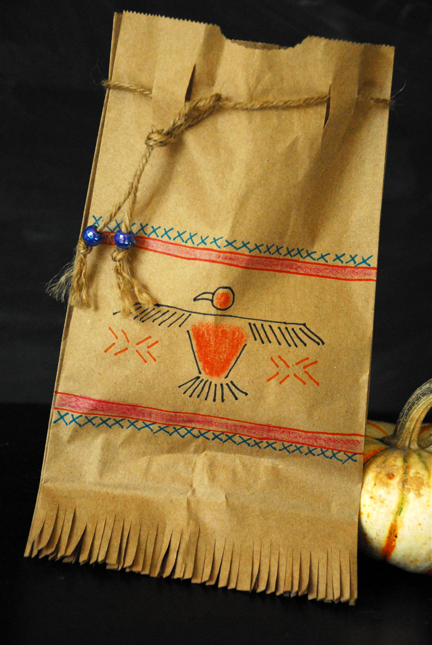 Native american shop vest paper bag