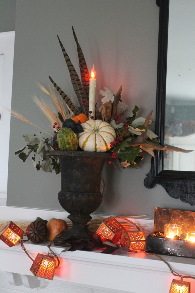 fall mantel family chic