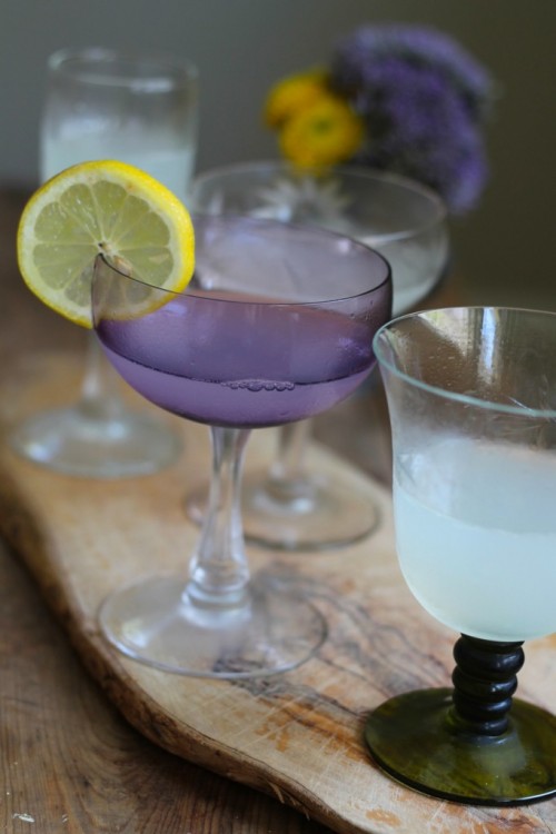 Family Chic Mixed Stemware Set I pick out glasses in all shapes, sizes and colors -- it really looks lovely and people always comment positively on the idea.