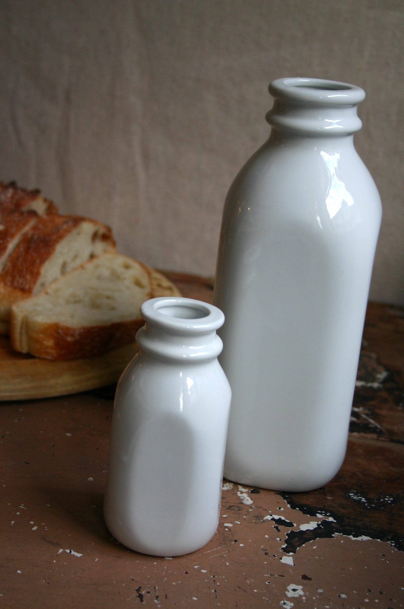 Small Porcelain Milk Bottle